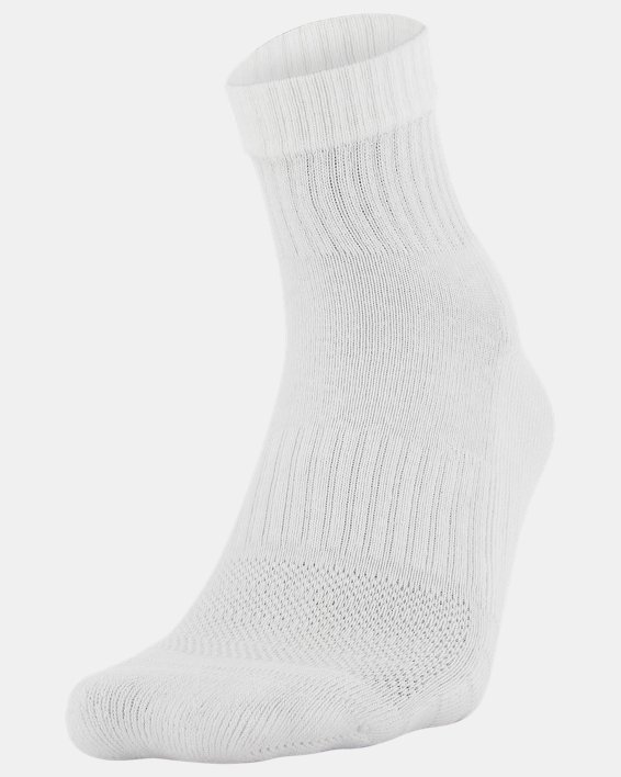 Youth UA Training Cotton Quarter – 6-Pack Socks, White, pdpMainDesktop image number 3